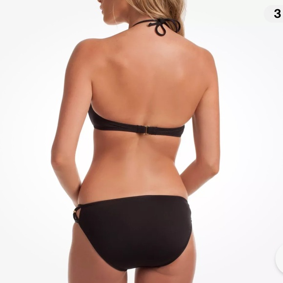 NWT Trina Turk Algiers Black and Gold 2 piece matching bikini set - Picture 6 of 14